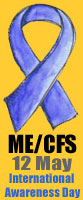 ME/CFS Awareness Ribbon - Small - Orange Background